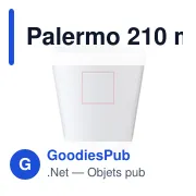 Tasse personnalisable Palermo 210 ml avec logo - Miniature 1