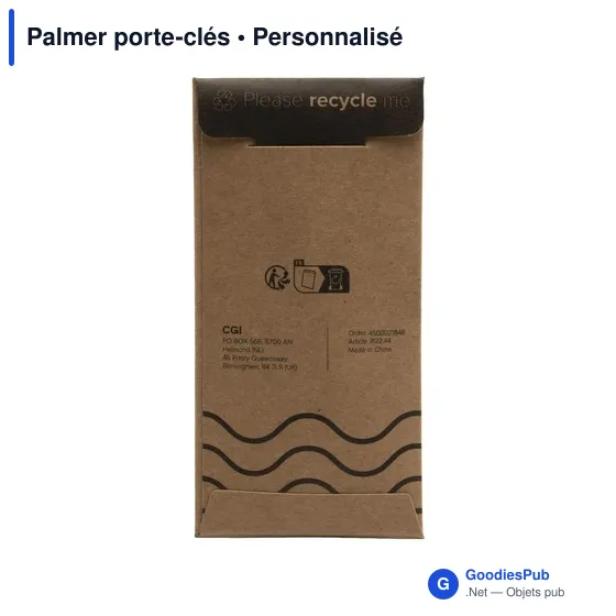 Porte-clés personnalisable en métal avec logo - Palmer - Image 2