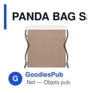 PANDA BAG Sac à cordon en coton recyclé - Miniature 11