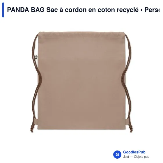 PANDA BAG Sac à cordon en coton recyclé - Image 11