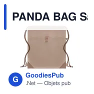 PANDA BAG Sac à cordon en coton recyclé - Miniature 12