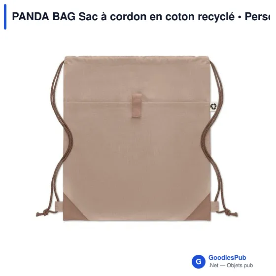 PANDA BAG Sac à cordon en coton recyclé - Image 12