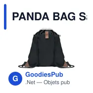 PANDA BAG Sac à cordon en coton recyclé - Miniature 5