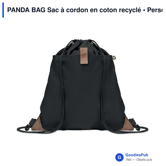 PANDA BAG Sac à cordon en coton recyclé - Image 5