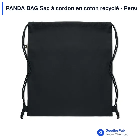 PANDA BAG Sac à cordon en coton recyclé - Image 6