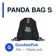 PANDA BAG Sac à cordon en coton recyclé - Miniature 8
