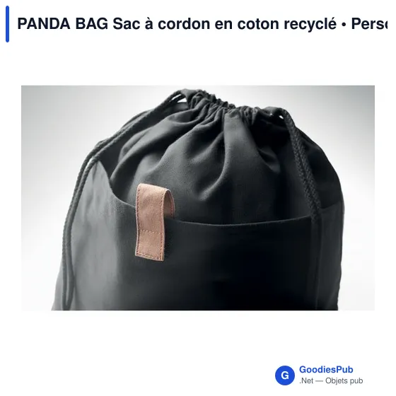 PANDA BAG Sac à cordon en coton recyclé - Image 9