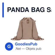 PANDA BAG Sac à cordon en coton recyclé - Miniature 10