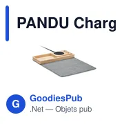 PANDU Chargeur sans fil bambou 15W - Miniature 1
