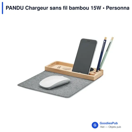 PANDU Chargeur sans fil bambou 15W - Image 4