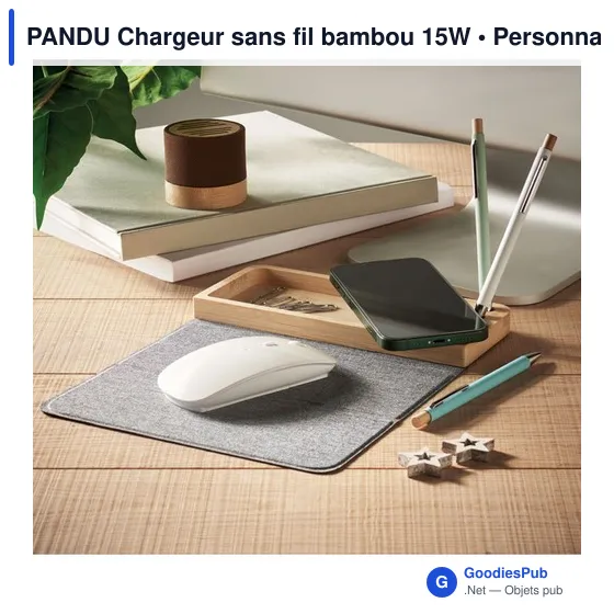 PANDU Chargeur sans fil bambou 15W - Image 10