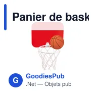 Panier de basket personnalisable avec logo - Panier de Basket Jordan - Miniature 1