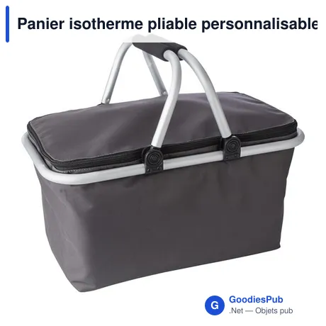 Panier isotherme pliable personnalisable pour logo - Cassian