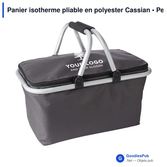 Panier isotherme pliable personnalisable pour logo - Cassian - Image 4
