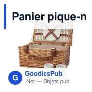 Panier pique-nique personnalisable pour 2 personnes avec logo - Miniature 2