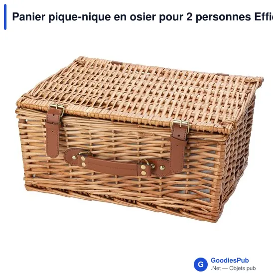 Panier pique-nique personnalisable pour 2 personnes avec logo - Image 3