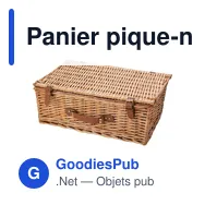 Panier pique-nique personnalisable en osier pour 4 personnes - Levinavec logo - Miniature 3