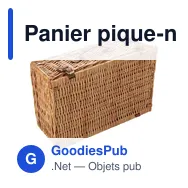 Panier pique-nique personnalisable en osier pour 4 personnes - Levinavec logo - Miniature 4