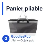 Panier pliable en polyester personnalisable avec logo - Douglas - Miniature 1