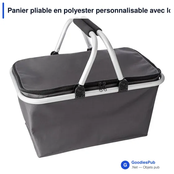Panier pliable en polyester personnalisable avec logo - Douglas - Image 11