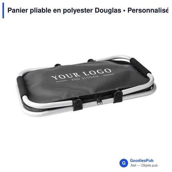 Panier pliable en polyester personnalisable avec logo - Douglas - Image 8