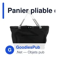 Panier pliable en polyester personnalisable avec logo - Nadine - Miniature 1