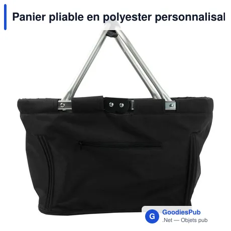 Panier pliable en polyester personnalisable avec logo - Nadine