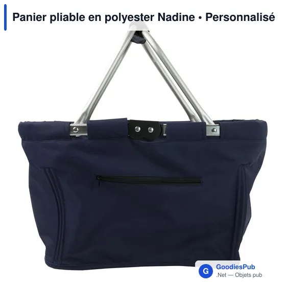 Panier pliable en polyester personnalisable avec logo - Nadine - Image 2