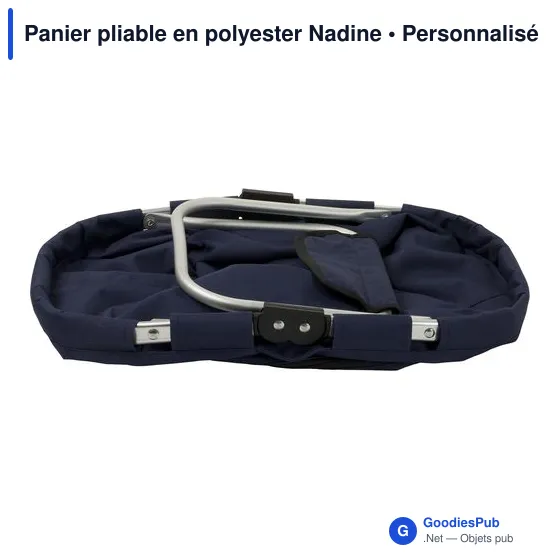 Panier pliable en polyester personnalisable avec logo - Nadine - Image 12