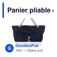 Panier pliable en polyester personnalisable avec logo - Nadine - Miniature 5