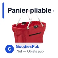 Panier pliable en polyester personnalisable avec logo - Nadine - Miniature 8