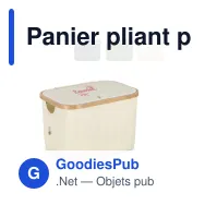 Panier pliant personnalisable avec couvercle en R-PET avec logo - InSideOut Sogne - Miniature 1