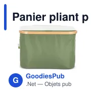 Panier pliant personnalisable avec couvercle en R-PET avec logo - InSideOut Sogne - Miniature 2