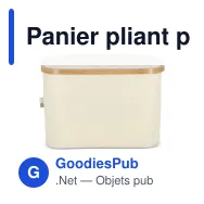 Panier pliant personnalisable avec couvercle en R-PET avec logo - InSideOut Sogne - Miniature 3
