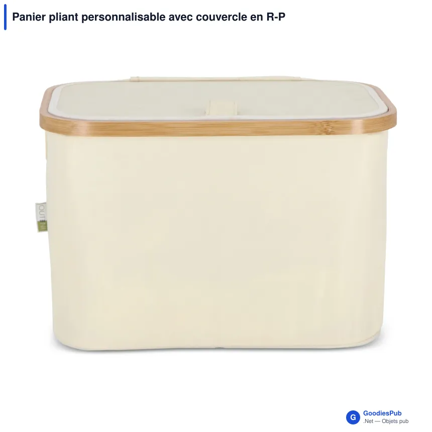 Panier pliant personnalisable avec couvercle en R-PET avec logo - InSideOut Sogne - Image 3