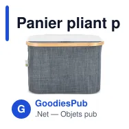 Panier pliant personnalisable avec couvercle en R-PET avec logo - InSideOut Sogne - Miniature 4