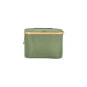 Variante Vert olive - Panier pliant personnalisable avec couvercle en R-PET avec logo - InSideOut Sogne