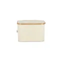 Variante Ecru - Panier pliant personnalisable avec couvercle en R-PET avec logo - InSideOut Sogne