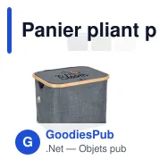 Panier pliant personnalisable avec couvercle 40,5 x 33 x 30 cm - InSideOut Sogne - Miniature 1