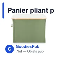 Panier pliant personnalisable avec couvercle 40,5 x 33 x 30 cm - InSideOut Sogne - Miniature 3