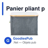 Panier pliant personnalisable avec couvercle 40,5 x 33 x 30 cm - InSideOut Sogne - Miniature 4