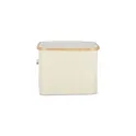 Variante Ecru - Panier pliant personnalisable avec couvercle 40,5 x 33 x 30 cm - InSideOut Sogne