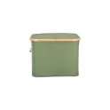 Variante Vert olive - Panier pliant personnalisable avec couvercle 40,5 x 33 x 30 cm - InSideOut Sogne
