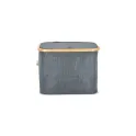 Variante Gris foncé - Panier pliant personnalisable avec couvercle 40,5 x 33 x 30 cm - InSideOut Sogne