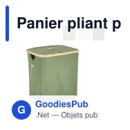 Panier pliant personnalisable avec couvercle 40,5 x 33 x 42 cm - InSideOut Sogne - Miniature 1