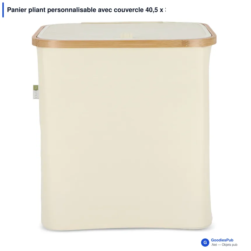 Panier pliant personnalisable avec couvercle 40,5 x 33 x 42 cm - InSideOut Sogne - Image 4