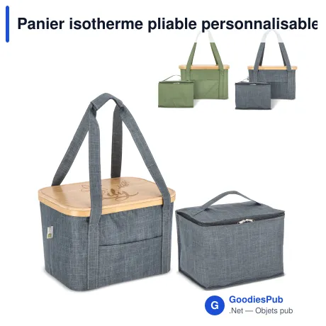 Panier isotherme pliable personnalisable en R-PET avec logo - InSideOut Sogne