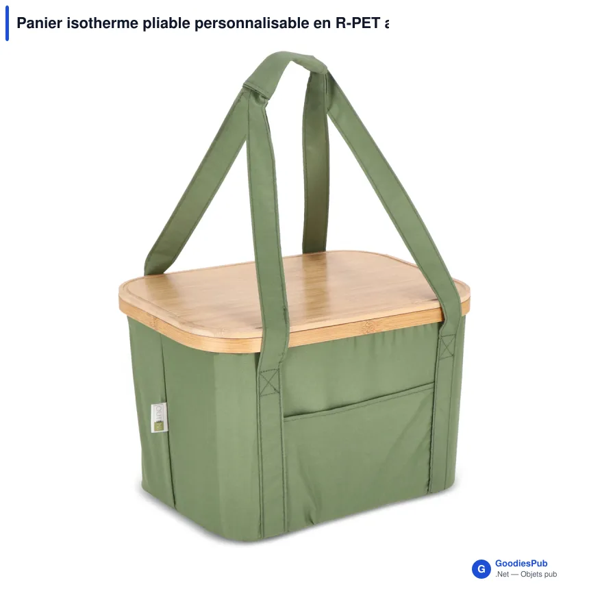 Panier isotherme pliable personnalisable en R-PET avec logo - InSideOut Sogne - Image 2
