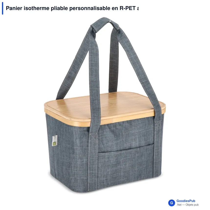 Panier isotherme pliable personnalisable en R-PET avec logo - InSideOut Sogne - Image 3