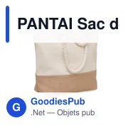 PANTAI Sac de plage en toile 280 gr/m - Miniature 1